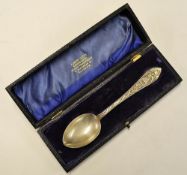 St. Mungo Golf Club large silver hallmarked dessert spoon - hallmarked Glasgow 1914 made by Robert