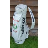 1987 Bells Scottish Open Golf Championship Signed Mizuno leather golf bag - played at Gleneagles and