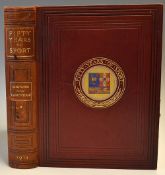 Oxford and Cambridge "Fifty Years of Sport" 1st ed 1913 - in full leather and gilt decorative boards