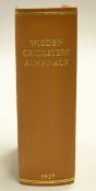 1937 Wisden Cricketers' Almanack - 74th edition complete with the original paper wrappers, rebound