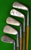 For the Hickory player a nice short set of irons including 4x George Nicoll comprising a 3 iron,