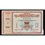 1932 Los Angeles Xth Olympic Games boxing ticket - Balcony seat ticket to the Olympic Auditorium