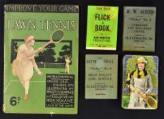 Interesting collection of early Tennis Flicka books, playing cards and book to incl H W Austin