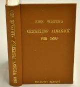 1890 Wisden Cricketers' Almanack - Willows soft back reprint publ'd 1990 in brown gilt cloth