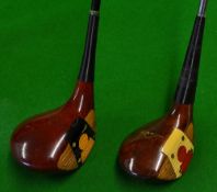 2x Mint restored McGregor DX key hole woods includes Nos 1 and 5 with a red key hole insert