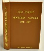 1887 Wisden Cricketers' Almanack - Willows soft back reprint publ'd 1989 in brown gilt cloth