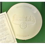 1993 Royal St George's Open Golf Championship commemorative bone china embossed plate -