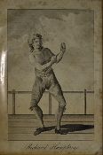 Pugilism Engravings c1800s including 'W. M. Eales' depicting a fight ready stance, some browning