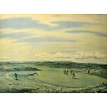 Weaver, Arthur - "Hoylake Golf Course - The Punch Bowl" colour print image 15.5" x 21" mf&g