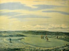 Weaver, Arthur - "Hoylake Golf Course - The Punch Bowl" colour print image 15.5" x 21" mf&g