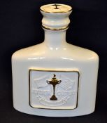 1997 Valderrama Ryder Cup Commemorative ceramic whisky decanter - white decanter with 22ct gold