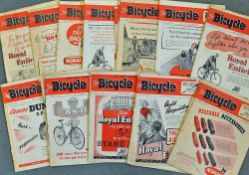 Collection of 1947/48 bicycling magazine's - to include 1947 "The Bicycle" Vol.22 No. 573 to 599 (