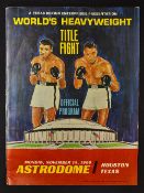 1966 Muhammad Ali v Cleveland Williams official onsite world heavyweight championship title fight