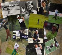 25x signed colour golf press photographs to incl major and tour winners Arnold Palmer, Ian