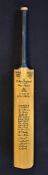 1961 Australia cricket tour signed Nicolls Crusader miniature bat - complete with 17 facsimile