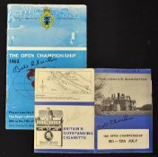 1963 Open Golf Championship signed programme and golf course chart - played at Royal Lytham & St