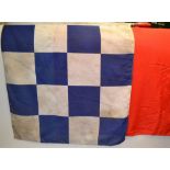 Motor Racing Flags to incl Chequered Flag and Red flag both used - understood to be ex Brands