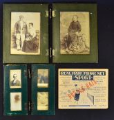 2x Vic Tennis photograph portrait albums decorated with Frogs playing tennis c/w 2x vic. family