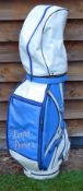 Laura Davies Personal Maruman Blue and White Tour Golf Bag - with Laura Davies embroidered name to