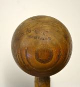 1950's wooden cricket conditioning hammer stamped "M.C.C Conditioning Hammer" to the head c/w