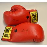 Scarce pair of Cassius Clay (Muhammad Ali) signed boxing gloves - original pair of Everlast USA