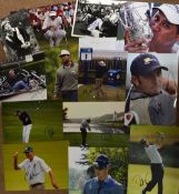 25x signed colour golf press photographs to incl major and tour winners Bubba Watson, Tony