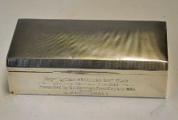 1936 Royal Lytham and St Anne's Golf Club silver cigarette case - hallmarked Walker and Hall