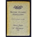 1932 Los Angeles Xth Olympic Games official Report by The British Olympic Association - in the