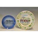 1978 Open Golf Championship St Andrews Commemorative Bone China Wall Plate - blue and white "