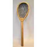 Grays Cambridge Real wooden tennis racket - Strung by H.D Johns Lords (some broken) complete with