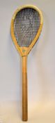 Grays Cambridge Real wooden tennis racket - Strung by H.D Johns Lords (some broken) complete with