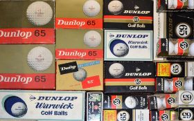 Good collection of unused Dunlop Warwick and Dunlop 65 golf balls - all in the makers boxes