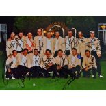 2002 European Ryder Cup Team signed press photograph - signed by all 16 players incl captain and