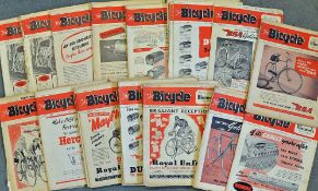 Collection of 1949/50 bicycling magazine's - to include "The Bicycle" 1949 Vol.27 No. 684 to 712 (