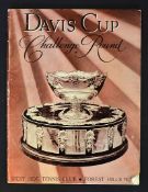 1959 Davis Cup Tennis Final Programme - USA vs Australia played at Forest Hills New York on 28th-