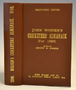 1896 Wisden Cricketers' Almanack - Willows hard back reprint publ'd 1993 in brown gilt cloth