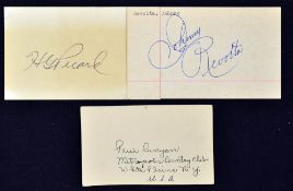 3x 1930 US Major Golf Champions autographed cards - signed by Johnny Revolta ('35 PGA champion),