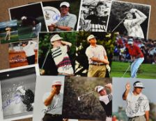 25x signed colour golf press photographs to incl major and tour winners Rory McIlroy, Phil