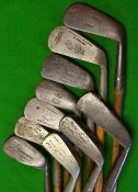 10x mixed irons to include a Spalding Kro-flite mashie niblick, Tom Wilson (Scottish Champion)