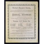Scarce 1891 Wenlock Olympian Society Annual Games Meeting - comprising single folded card for the