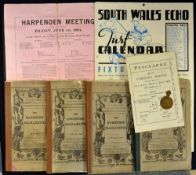 Collection of Horse Racing selection from 1890's onwards to incl 1894 Harpenden Race Meeting Poster.