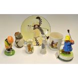 Collection of various golfing china ware from the early 1900s onwards to include Shelley China