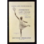 1934 International Lawn Tennis Exhibition Signed Programme - played at Ealing Lawn Tennis Club &