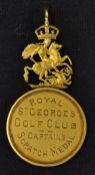 1907 Royal St George's Golf Club 15ct gold medal - engraved on the obverse "Royal St George's Golf