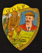 Hugh Kirkaldy - scarce J Baines Bradford trade card c. 1890's - 1891 Open Golf Champion -very slight