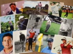 25x signed colour golf press photographs to incl major and tour winners Jose Maria Olazabal, Gary