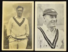 1926 Frank Woolley (England and Kent) signed cricket post card - signed on the front in ink issued