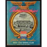1942 US Lawn Tennis Championship Jubilee war time programme - 50th Anniversary (1892-1942) played