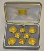 Royal Blackheath Golf Club set of Brass blazer buttons - comprising 4 front buttons and 2x2 cuff