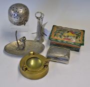 Various Assortments to include a Silver Tussie Mussie with India booklet, interesting brass portable